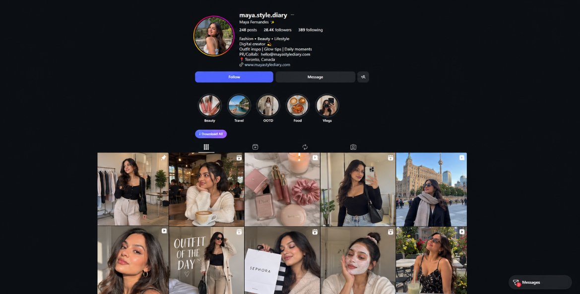 Download Full Instagram Profiles
